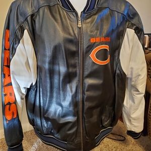 2XL LEATHER CHICAGO BEARS COAT